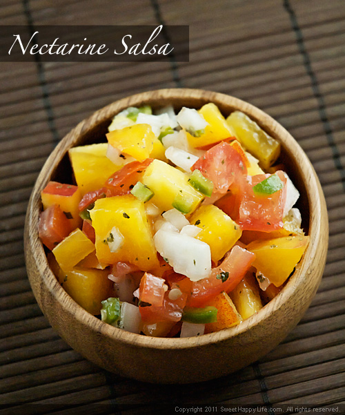 Nectarine Salsa - Easy Family Recipes - Sweet Happy Life