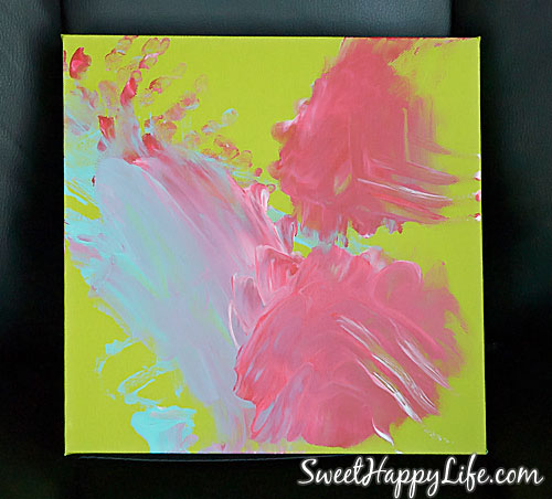 Toddler Art - Canvas Painting with Cars and Hands