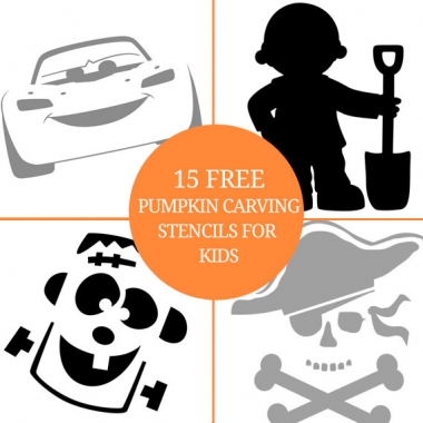 15 More Free Pumpkin Carving Stencils for Kids