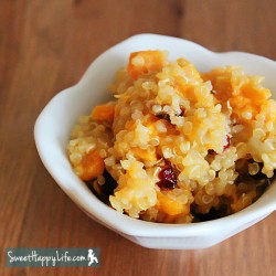 Quinoa with Sweet Potatoes and Cranberries