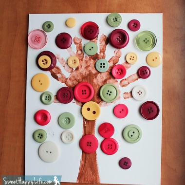 Preschool Button Tree Craft Project