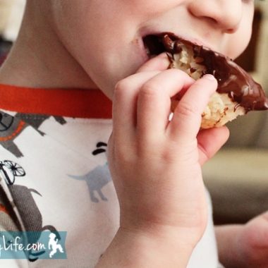 Chocolate Covered Coconut Macaroons
